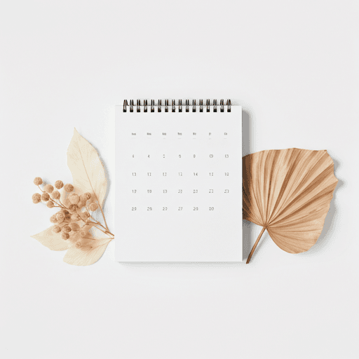 Clean minimal digital calendar interface